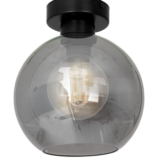 Skandynawska LAMPA sufitowa SOFIA MLP6574 Milagro loftowa OPRAWA szklana kula ball czarna przydymiona Milagro