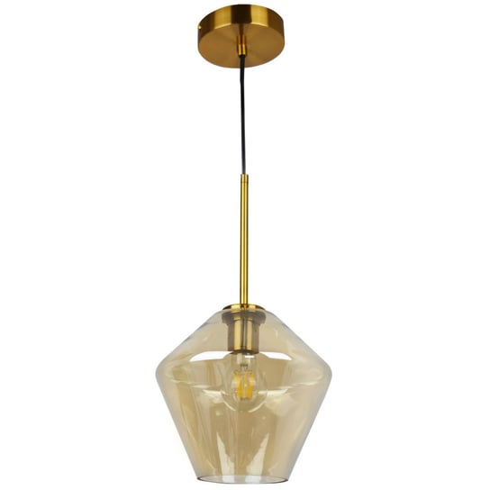Skandynawska LAMPA wisząca GREA 316240 Polux loftowa OPRAWA szklany zwis bursztynowy POLUX