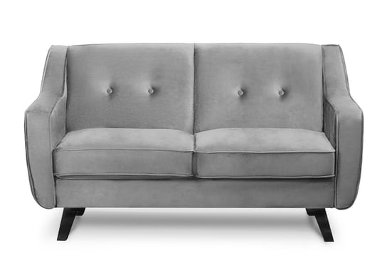 Skandynawska sofa 2 osobowa welur jasny szary TERSO Konsimo