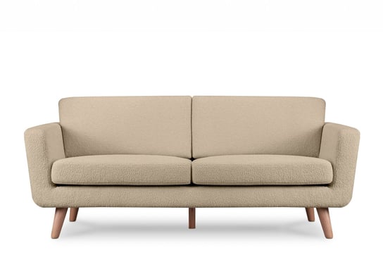 Skandynawska sofa teddy 3 osobowa kremowa TAGIO Konsimo Konsimo