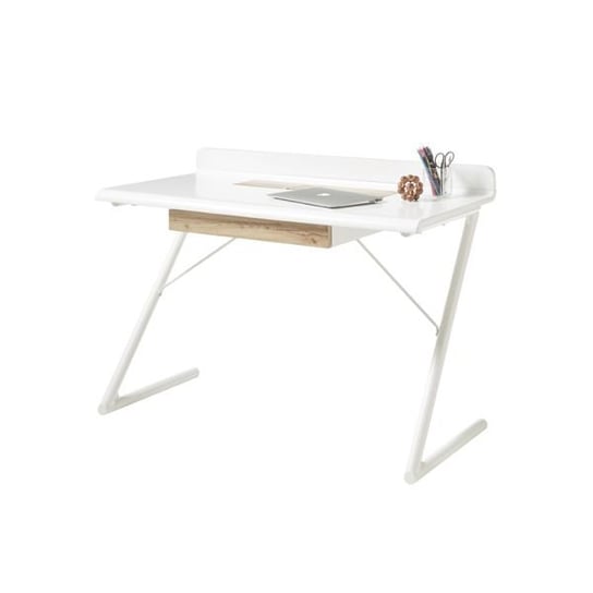 Skandynawskie biurko FATO LUXMEBLE Ardara, białe, 60x75x120 cm Fato Luxmeble