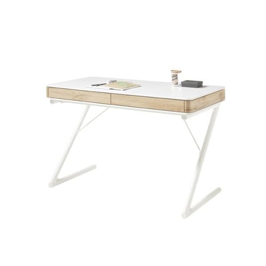 Skandynawskie biurko FATO LUXMEBLE Sofia, białe, 60x75x120 cm Fato Luxmeble