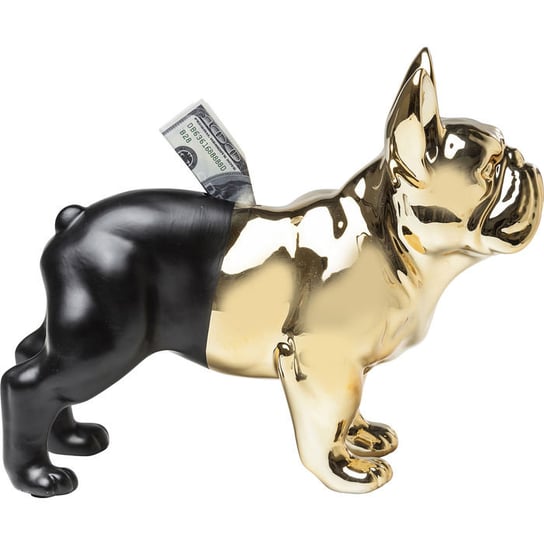 Skarbonka Buldog Gold-Black pies buldożek buldog złoty (38541) Kare Design