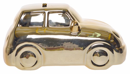 Skarbonka ceramiczna, Auto złote, 15x9,3x7,2 cm Ewax
