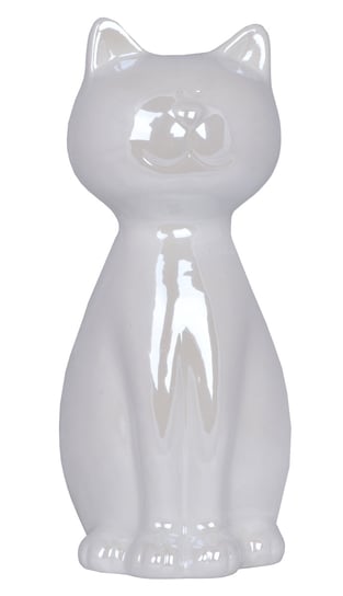 Skarbonka ceramiczna Kot, biała, wys. 24 cm Ewax