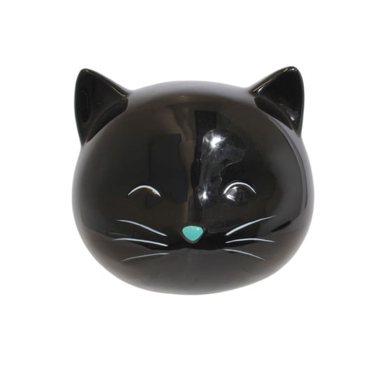 Skarbonka ceramiczna "Kot" - czarny Home Deco Factory