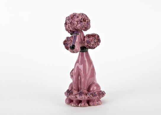 Skarbonka ceramiczna Pies Pudel różowy Witek Home