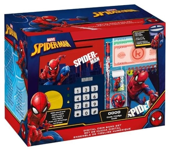 Skarbonka elektroniczna z akcesoriami Spiderman Kids Euroswan (MV16010) Inna marka