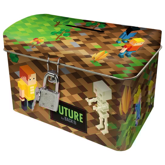 Skarbonka metalowa z kłódką Pixele Future DF35 Derform Derform