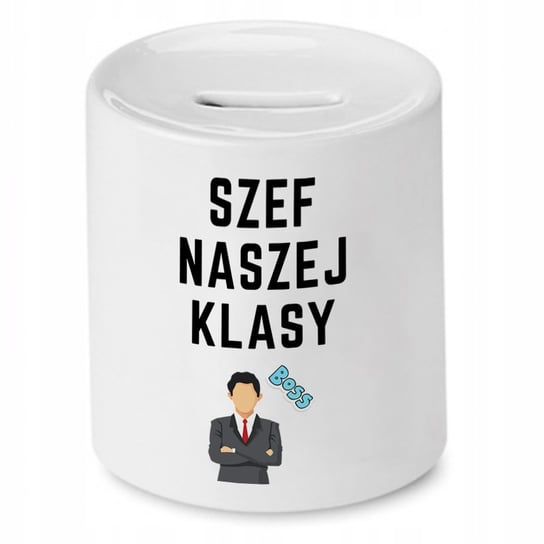 SKARBONKA NA DZIEŃ NAUCZYCIELA SZEF NASZEJ KLASY z Nadrukiem ze Zdjęciem PoliDraw