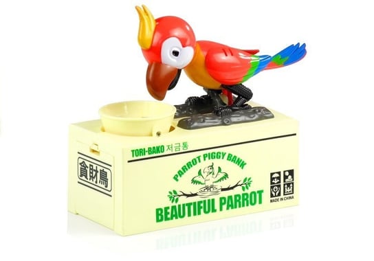 Skarbonka Papuga Zjada Monety Nauka Oszczędzania Import LEANToys