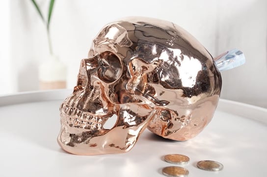 Skarbonka Skull Copper czaszka 20cm (Z36399) INTERIOR