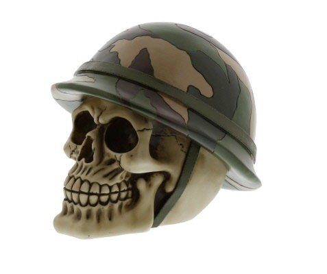 Skarbonka Skull Czaszka Żołnierz Marines 17X16X15Cm OOTB