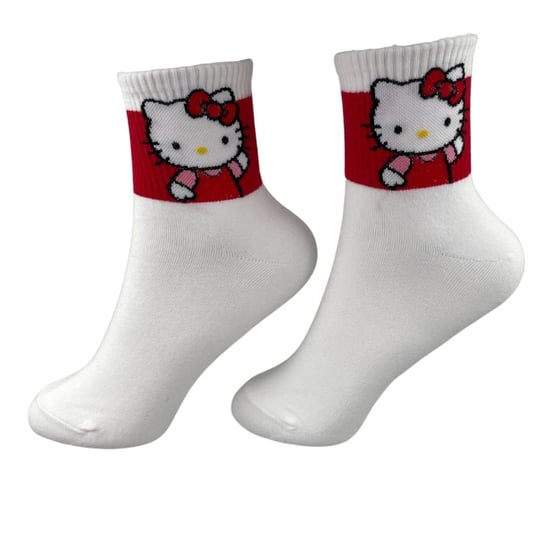 Skarpetki Bawełniane Białe Hello Kitty Damskie 36-40 Inna marka