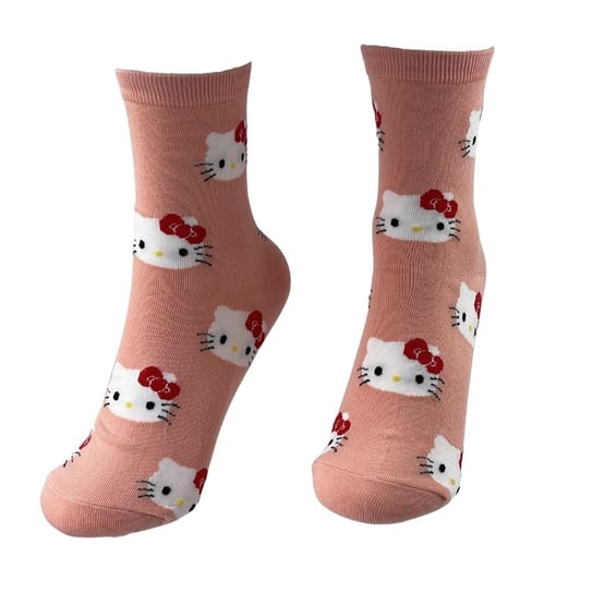 Skarpetki Bawełniane Długie Różowe Hello Kitty Damskie Anime 36-40 Inna marka