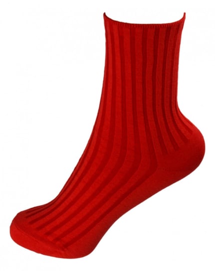 Skarpetki Bawełniane Prążkowane Czerwone One Size Inna marka