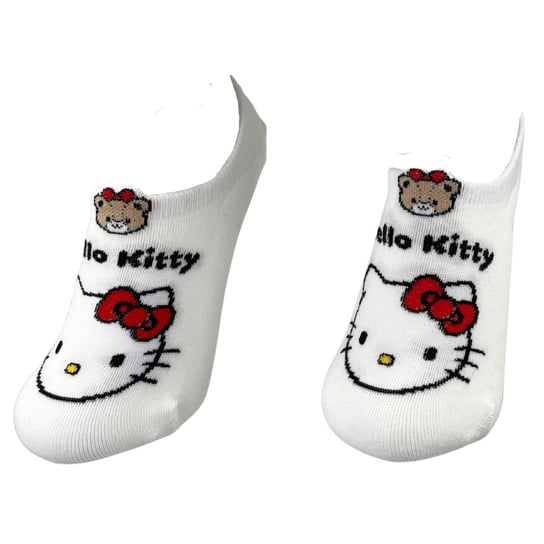 Skarpetki Bawełniane Stopki Białe Hello Kitty Damskie 36-40 Inna marka