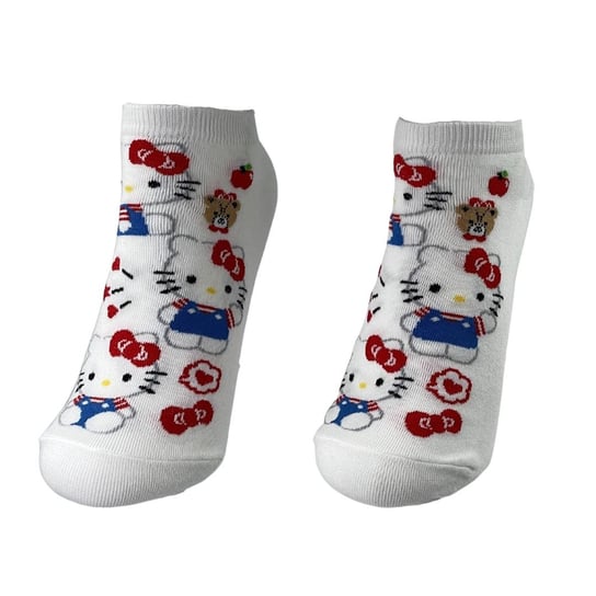 Skarpetki Bawełniane Stopki Białe Hello Kitty Damskie Anime 36-40 Inna marka