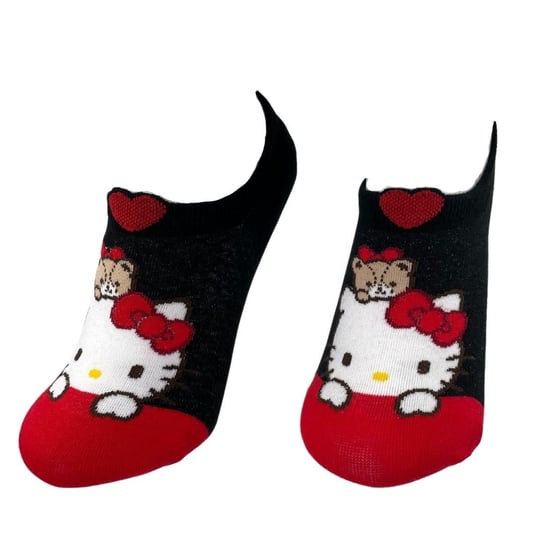 Skarpetki Bawełniane Stopki Czarne Hello Kitty Damskie 36-40 Inna marka