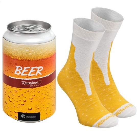 Skarpetki Damskie Męskie Na Prezent Na Urodziny Świąteczne Rainbow Socks Beer Can Dla Piwoszy 1 Para 36-40 Rainbow
