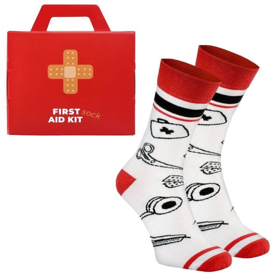 Skarpetki Damskie Męskie Na Prezent Na Urodziny Świąteczne Rainbow Socks First Aid Kit Box Dla Ratowników Medycznych 1 Para 36-40 Rainbow