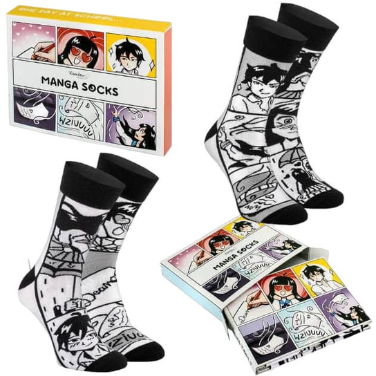 Skarpetki Damskie Męskie Na Prezent Na Urodziny Świąteczne Rainbow Socks Manga Box Dla Pasjonatów Mangi 2 Pary 36-40 Rainbow