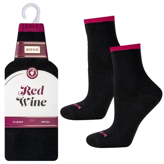 Skarpetki damskie SOXO Red Wine w banderoli -35–40 SOXO