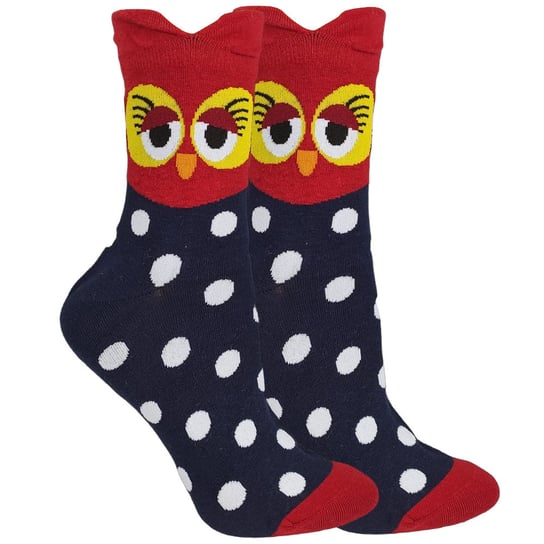 Skarpetki Damskie Z Motywem Sowy Wygodne Bawełniane Owl Czerwona Sowa 35-38 Inna marka