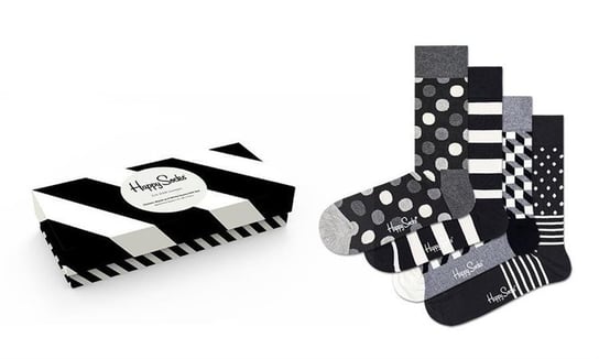 Skarpetki Happy Socks Giftbox 4 pary - XCBW09-9100 - 41-46 Happy Socks