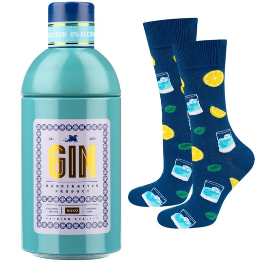 Skarpetki męskie kolorowe SOXO Gin w butelce -40–45 SOXO