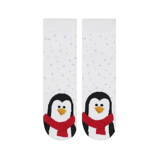 Skarpetki niemowlęce białe SOXO pingwin Święta Boże Narodzenie Prezent - 16–18 SOXO