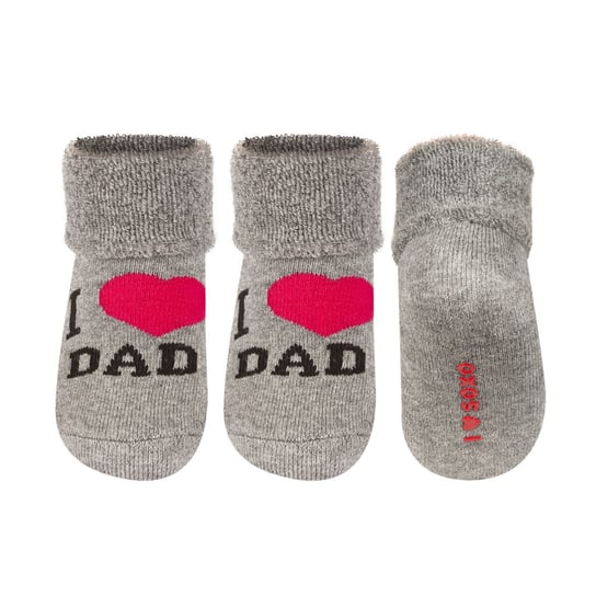 Skarpetki niemowlęce frotki SOXO I Love Dad - 16–18 SOXO