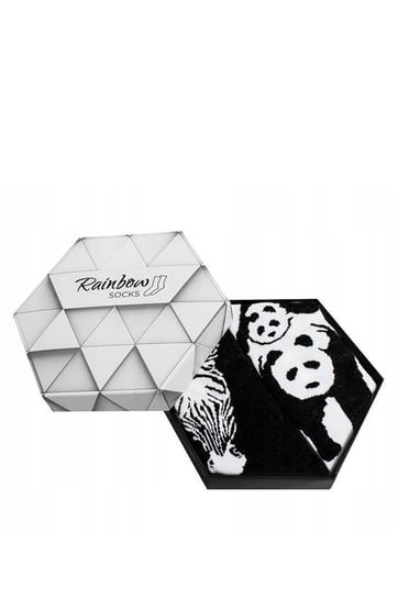 Skarpetki Rainbow Socks W Motywy Zwierzęce Zebra Panda  Czarno-Białe 2 Pary-36-40 Inna marka