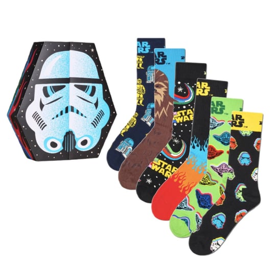 Skarpetki wysokie 6-pack zestaw świąteczny Happy Socks x Star Wars - P002889-41-46 Happy Socks