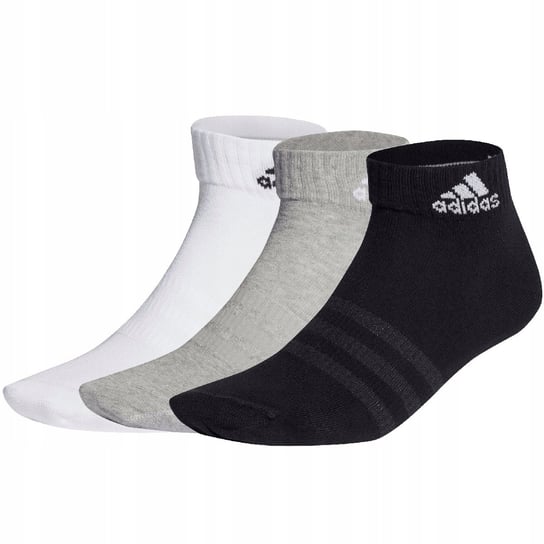 Skarpety adidas Thin and Light Ankle Socks 3P białe, szare, czarne IC1283 3 Adidas