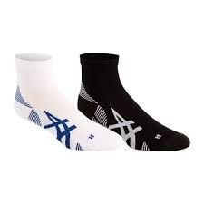 Skarpety do biegania Asics Cushion Run Quarter Sock 2 pak | BLACK/WHITE 47-49 Asics