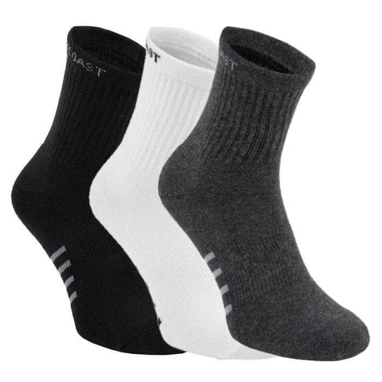 Skarpety High Ankle 3pack Białe/Charcoal/Czarne 35/38 Pitbull West Coast