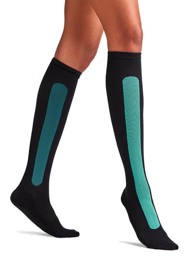 Skarpety kompresyjne Ostrichpillow Bamboo Compression Socks Blue Reef-Caribbean Green - L (42-46) Ostrichpillow
