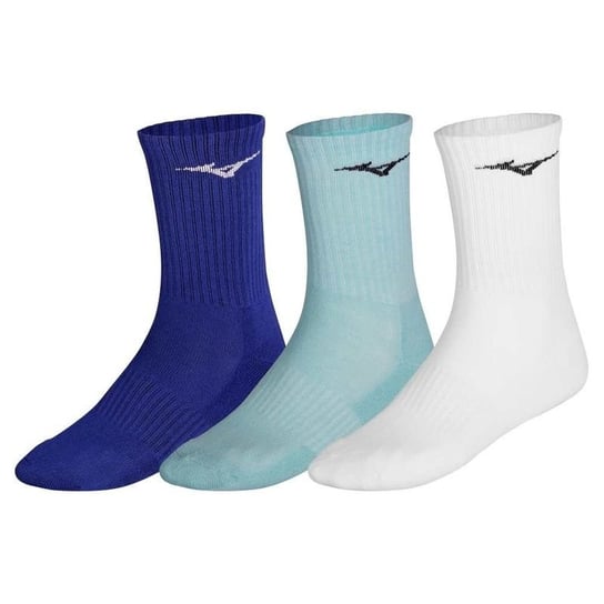 SKARPETY SPORTOWE MIZUNO TRAINING SOCKS WHITE/ETHER/BELLWETHER 3 PARY 41/43 Mizuno
