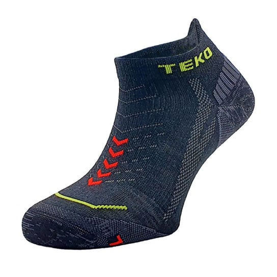 Skarpety stopki z merino Teko ecoRUN ultra Low Cut Ultralight Cushion 1.0 Black - L (42-45) Teko