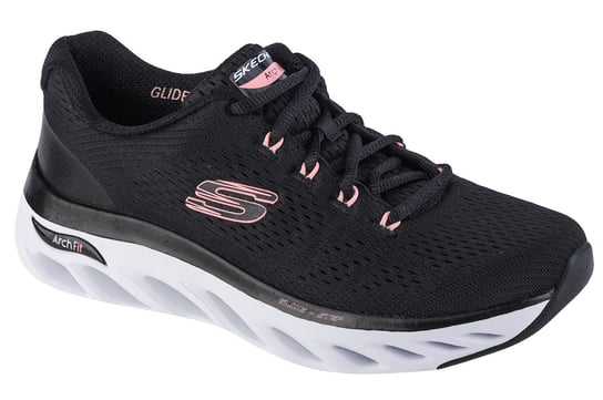 Skechers Arch Fit Glide-Step-Top Glory 149873-BKPK, Damskie, buty sneakers, Czarne SKECHERS