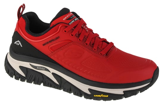 Skechers Arch Fit Road Walker 237333-RDBK, Męskie, buty sneakers, Czerwony SKECHERS