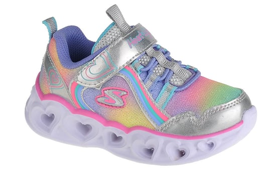 Skechers, Buty dla dziewczynki, Heart Lights-Rainbow Lux 302308N-SMLT, szare, rozmiar 22 SKECHERS