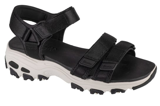 Skechers D'Lites - Fresh Catch 31514-BLK, Damskie, sandały, Czarne SKECHERS