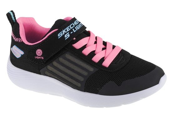 Skechers Dyna-Lights 20268L-BKPK, dla chłopca, buty sneakers, Czarne SKECHERS