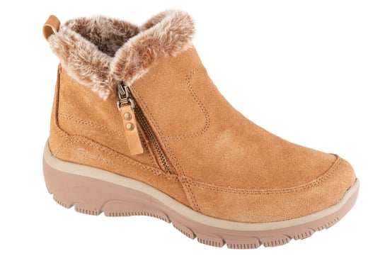 Skechers Easy Going - Cool Zip! 167862-TAN, Damskie, buty zimowe, Beżowy SKECHERS