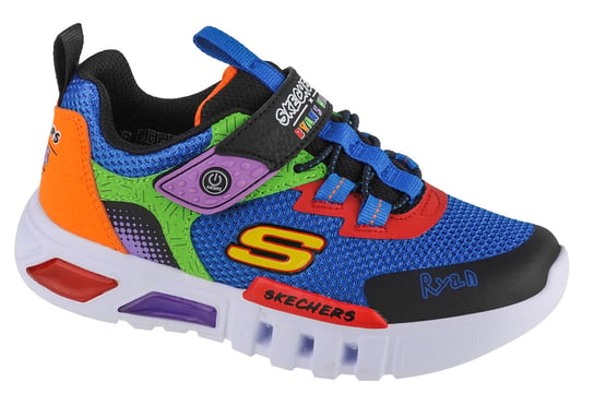 Skechers Flex-Glow - Flash Fun 406061L-BKMT, dla chłopca, buty sneakers, Niebieski SKECHERS