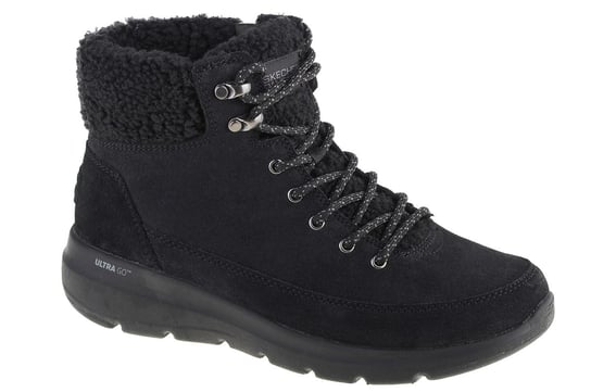 Skechers Glacial Ultra - Woodlands 16677-Bbk, Damskie, Trzewiki, Czarne SKECHERS