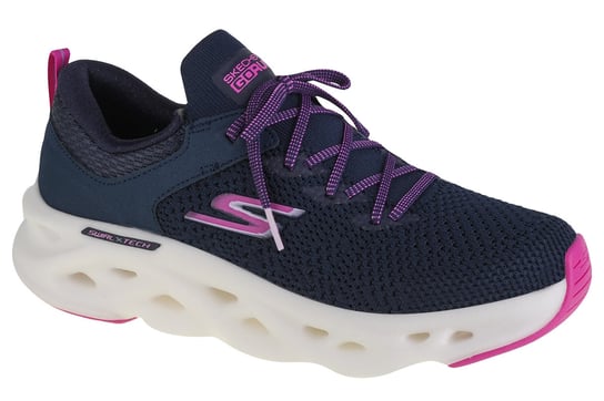 Skechers Go Run Swirl Tech-Dash Charge 128793-NVY, Damskie, buty do biegania, Granatowy SKECHERS