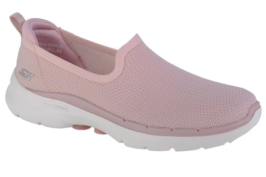 Skechers Go Walk 6 - Clear Virtue 124505-MVE, Damskie, buty sneakers, Różowy SKECHERS